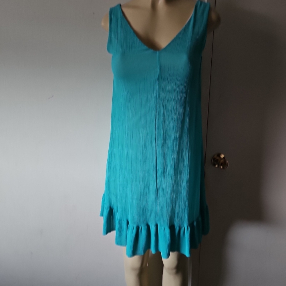 Sleeveless Teal Midi Dress